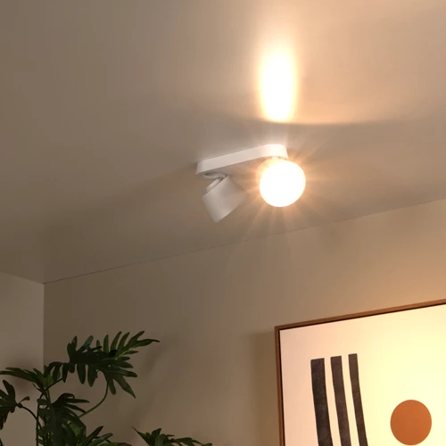 Lucide TRIGONO - Foco de techo - 2xGU10 - Blanco - ambiente 1